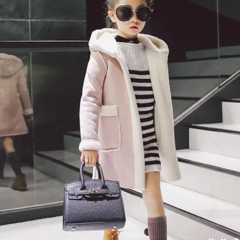 2019 new girls winter coat suede hooded children's jacket pink and red girl jacket
2019 new girls winter coat suede hooded children's jacket pink and red girl jacket