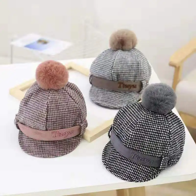 Baby Brim Hat Autumn Spring And Autumn Children Baseball Cap Furry Ball Infants Kids Infant Woolen Autumn & Winter Fashion
Baby Brim Hat Autumn Spring And Autumn Children Baseball Cap Furry Ball Infants Kids Infant Woolen Autumn & Winter Fashion