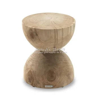 

Nordic Log Stool Solid Wood Shoes Change Bench Round Stool Fashion Stump Hotel Decoration Creative Low Stool Bar Stool