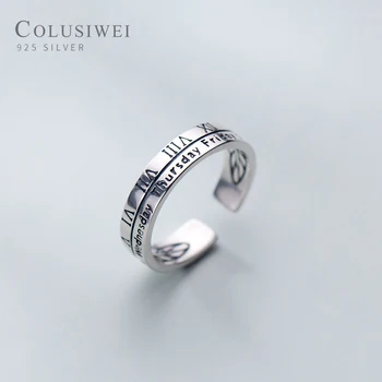 bamoer Roman Numerals Week Open Adjustable Finger Rings for Women Retro 925 Sterling Silver Jewelry Vintage Style Accessories 
bamoer Roman Numerals Week Open Adjustable Finger Rings for Women Retro 925 Sterling Silver Jewelry Vintage Style Accessories