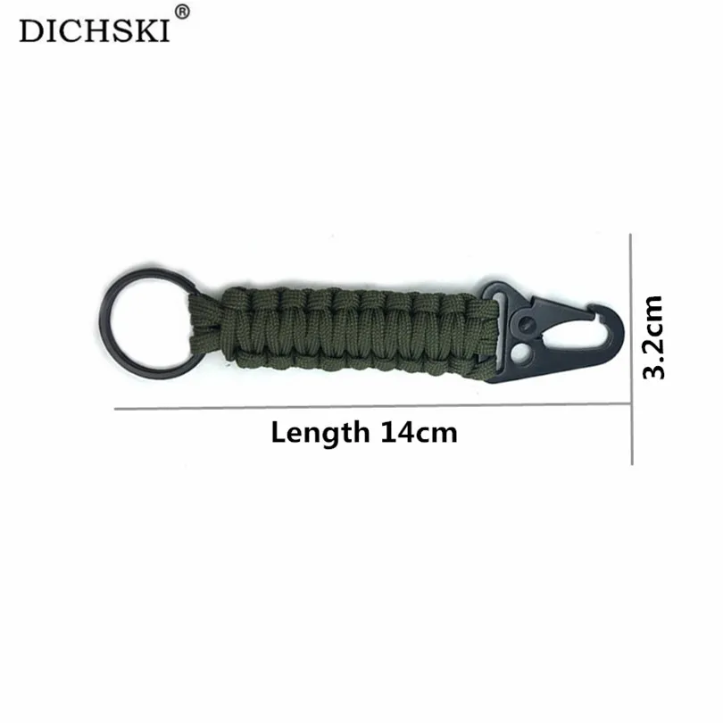 DICHSKI Outdoor Keychain Camping Survival Kit Military Paracord Cord Rope Emergency Knot Bottle Opener Key Chain Ring Carabiner
DICHSKI Outdoor Keychain Camping Survival Kit Military Paracord Cord Rope Emergency Knot Bottle Opener Key Chain Ring Carabiner