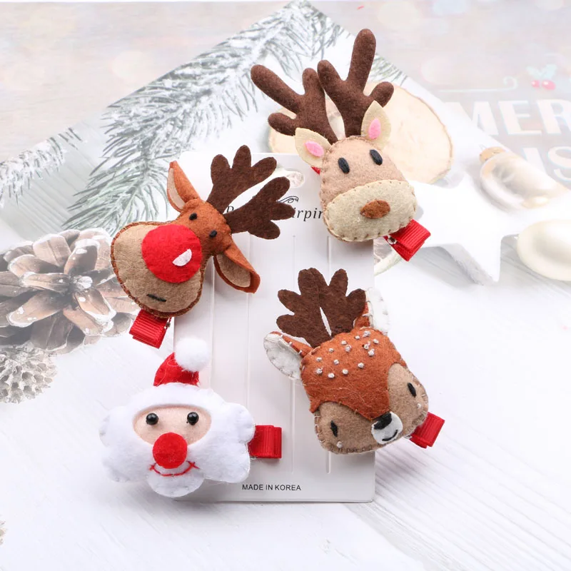 Handmade Christmas Style Woven Crochet Animal Deer Santa Clause Hairpins Girls Kawaii Hair Jewelry Clips 10pcs
Handmade Christmas Style Woven Crochet Animal Deer Santa Clause Hairpins Girls Kawaii Hair Jewelry Clips 10pcs