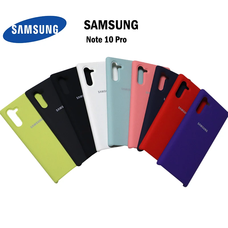100% Оригинальный чехол для Samsung Galaxy Note 10 Pro из жидкого силикона шелковистая мягкая