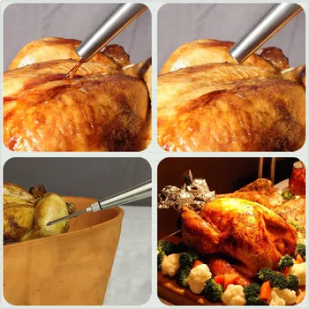 New Stainless Steel Chicken Turkey Baster Silicone Bulb Poultry Marinade Injector BBQ Flavour Syringe Juice Kitchen Basting Pump 
New Stainless Steel Chicken Turkey Baster Silicone Bulb Poultry Marinade Injector BBQ Flavour Syringe Juice Kitchen Basting Pump