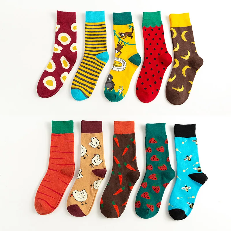 Cartoon pattern print sock strawberry Poached Egg monkey carrot watermelon banana bird cute funny kawaii men lovers cotton sock
Cartoon pattern print sock strawberry Poached Egg monkey carrot watermelon banana bird cute funny kawaii men lovers cotton sock