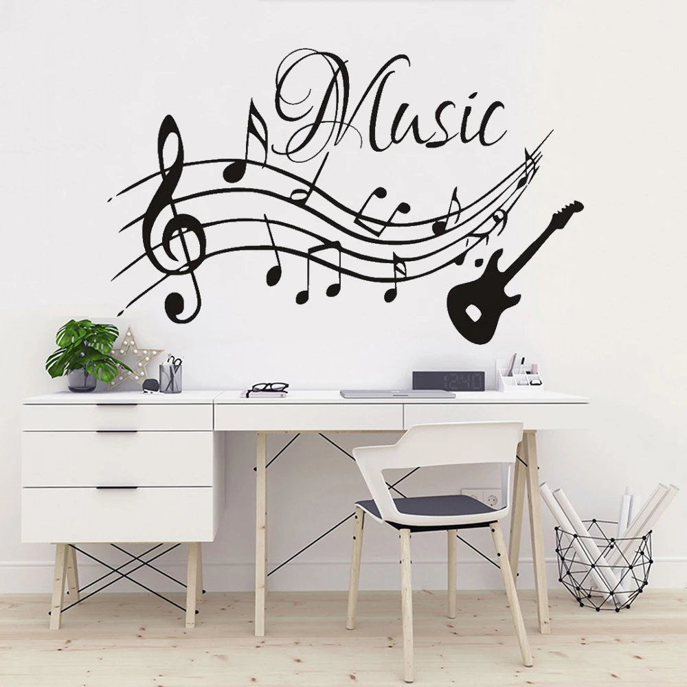 High Quality Musical Notes Music Guitar Vinyl Wall Stickers Living Room Decals Nursery Home Decor Removable Wallpaper Art Murals
High Quality Musical Notes Music Guitar Vinyl Wall Stickers Living Room Decals Nursery Home Decor Removable Wallpaper Art Murals