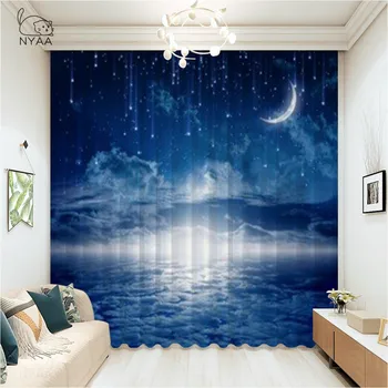 NYAA Romantic Navy Blue Starry Sky Shade Curtains For Living Room Korean Children's Bedroom Space Star Ultra-thin Micro Shading
NYAA Romantic Navy Blue Starry Sky Shade Curtains For Living Room Korean Children's Bedroom Space Star Ultra-thin Micro Shading