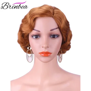 Brinbea 12” Short Finger Wave Black Synthetic Hair for Women Wig Bob Cut Premium Fibers Curved Vintage Cosplay Costume Hairpiece 
Brinbea 12” Short Finger Wave Black Synthetic Hair for Women Wig Bob Cut Premium Fibers Curved Vintage Cosplay Costume Hairpiece