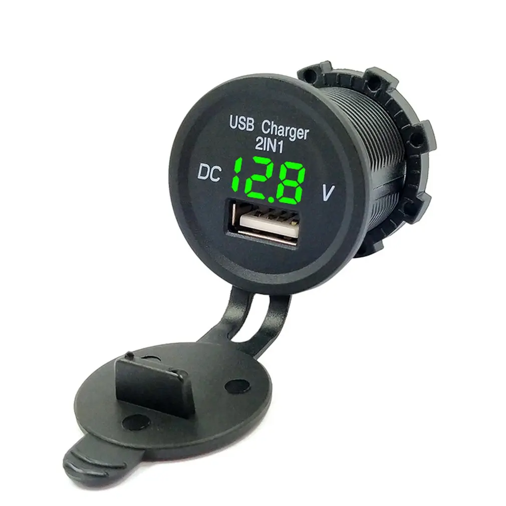 Car Charger Single USB Output Power Supply Converter With red, blue and green three-color LED voltage display
Car Charger Single USB Output Power Supply Converter With red, blue and green three-color LED voltage display