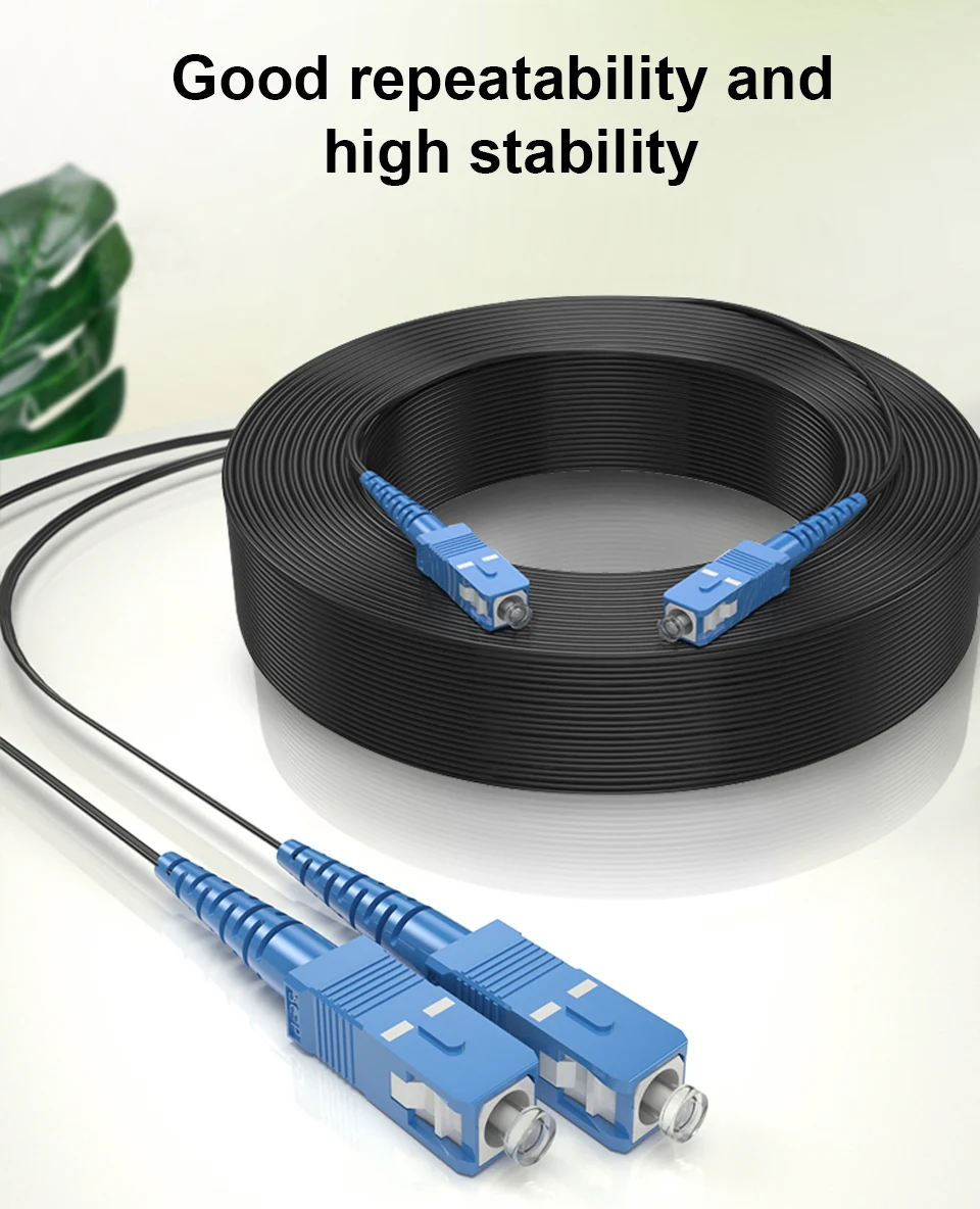 ONTi SC UPC to SC UPC Fiber Optic Drop Cable Single Mode Simplex 2.0mm Outdoor Fiber Optic Patch Cord Optical Patch Cable
