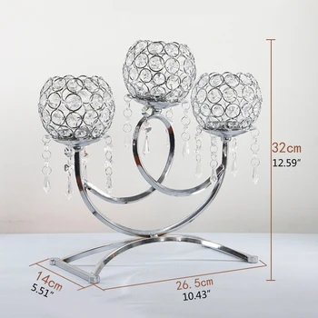 3 Arms Crystal Candlestick Holders,table Candelabras,buffet Cabinet Home Docor 4XFA
3 Arms Crystal Candlestick Holders,table Candelabras,buffet Cabinet Home Docor 4XFA