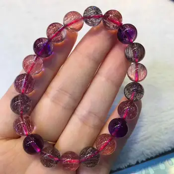 Certificate Natural Red Lepidocrocite Quartz Bracelet 9.6mm Super Seven 7 Clear Round Beads Stretch Crystal AAAAA
Certificate Natural Red Lepidocrocite Quartz Bracelet 9.6mm Super Seven 7 Clear Round Beads Stretch Crystal AAAAA