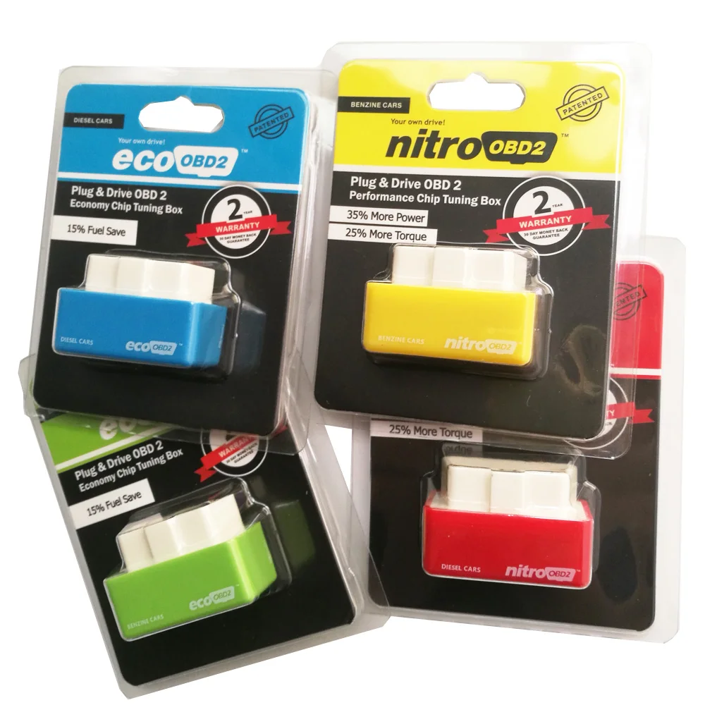 Горячая Распродажа Nitro Obd2 OBD2 чип тюнинг коробка бензин дизельные автомобили