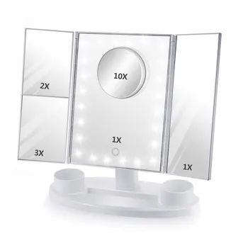 LED Makeup Mirror 24 Lights Touch Screen Table Desktop Vanity 1X/2X/3X/10X Magnifying Mirrors Folding Cosmetic Foldable Mirror
LED Makeup Mirror 24 Lights Touch Screen Table Desktop Vanity 1X/2X/3X/10X Magnifying Mirrors Folding Cosmetic Foldable Mirror