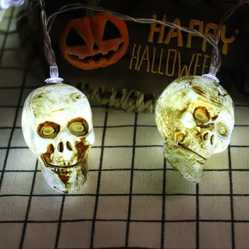 1.5M 10 LED Halloween Skull Bone String Decorative Lights Battery Operated Wedding Christmas Holiday Outdoor Garland Decoration 
1.5M 10 LED Halloween Skull Bone String Decorative Lights Battery Operated Wedding Christmas Holiday Outdoor Garland Decoration