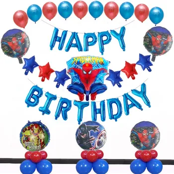1set Spider Ball man Foil Balloons Happy Brthday Captain America Hero Balloon For Kids Birthday Party Decoration Toys Air Ballon
1set Spider Ball man Foil Balloons Happy Brthday Captain America Hero Balloon For Kids Birthday Party Decoration Toys Air Ballon