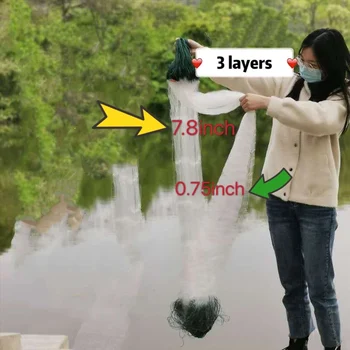 Fish Net Sinking Net Gill Net Fishing Hand Cast Network with Floats Lead Sinker 100mx4mx0.75inch
Fish Net Sinking Net Gill Net Fishing Hand Cast Network with Floats Lead Sinker 100mx4mx0.75inch