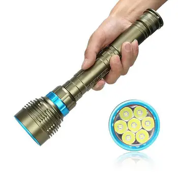 18000LM 7 XML-T6 LED Strong Light Diving Flashlight Torch Professional Underwater Waterproof Light Tactical Lantern
18000LM 7 XML-T6 LED Strong Light Diving Flashlight Torch Professional Underwater Waterproof Light Tactical Lantern