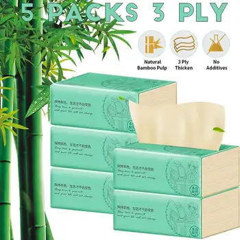 5 Packs Of Bamboo Pulp Pumping Toilet Paper Tissue Household Wood color Napkin Available For Mother And Babies Paper Towels
5 Packs Of Bamboo Pulp Pumping Toilet Paper Tissue Household Wood color Napkin Available For Mother And Babies Paper Towels