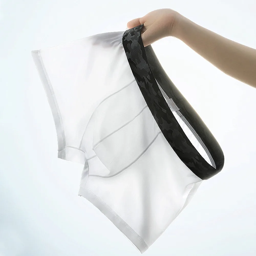 Transparent Boxer Shorts Men Ice Silk Seamless Underwear Men's Sexy Breathable Panties Thin Sleepwear Trunk Male Underpant A50
Transparent Boxer Shorts Men Ice Silk Seamless Underwear Men's Sexy Breathable Panties Thin Sleepwear Trunk Male Underpant A50