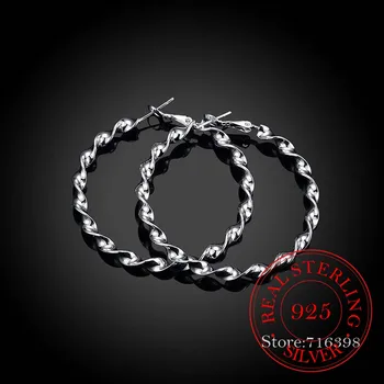 Personality Hyperbole 925 Sterling Silver Simple Smooth Big Circle Hoop Earrings For Women Sterling-Silver-Jewelry Pendientes 
Personality Hyperbole 925 Sterling Silver Simple Smooth Big Circle Hoop Earrings For Women Sterling-Silver-Jewelry Pendientes