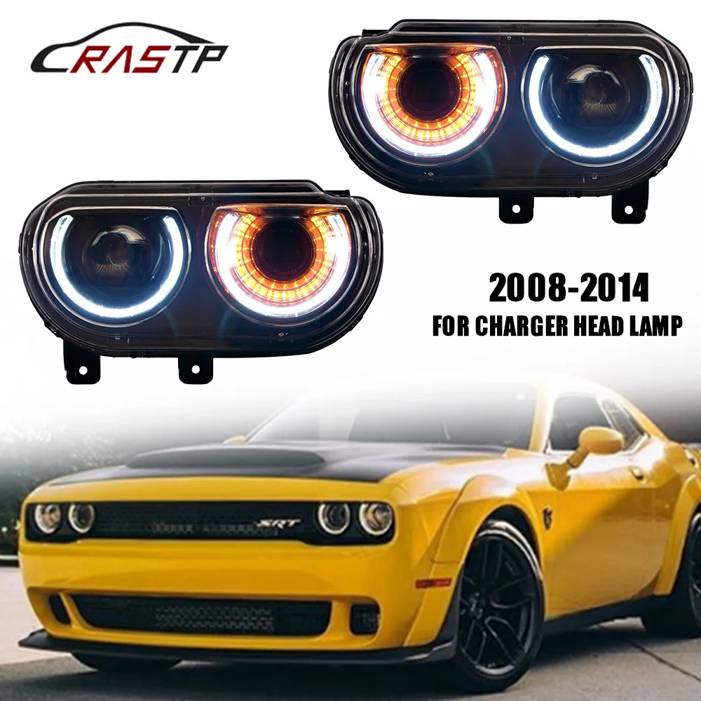 

Car Accessories Head Lamp for Dodge Challenger 2008-2014 LED Head Light Plug and Play Without Low Beam Bulb RS-DODGE-004