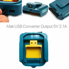 1PC USB Power Charger Adapter LED Converter For MAK ADP05 14-18V Li-ion Battery 14.4V-18V Power Tool Batteries
1PC USB Power Charger Adapter LED Converter For MAK ADP05 14-18V Li-ion Battery 14.4V-18V Power Tool Batteries