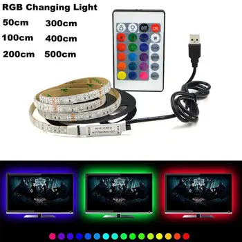 New RGB LED Strip USB 5V LED Waterproof String Light Lamp Flexible RGB Changing Lights Tape with Remote Control Ribbon Backlight
New RGB LED Strip USB 5V LED Waterproof String Light Lamp Flexible RGB Changing Lights Tape with Remote Control Ribbon Backlight