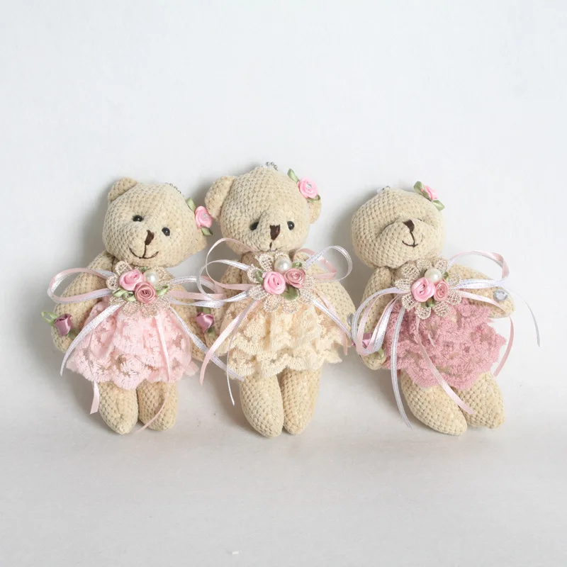 Фото Новые цветочные кружева плюшевый мишка игрушки маленькие совместный медведь