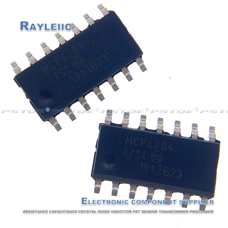 Новый оригинальный MCP6284-E/SL MCP6284T-E/SL лапками углублением SOP-14 MCP6284-ESL MCP6284T-ESL MCP6284 SOP14 в