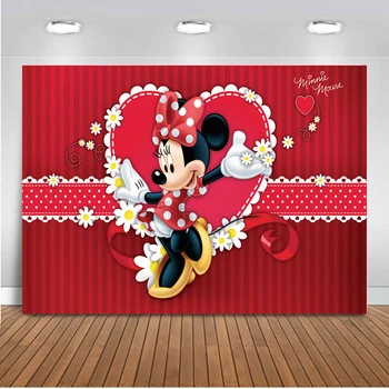 Neoback Birthday Party Photography Background Minnie Mouse Princess Girl Red Heart Backdrop for Photo Pattern Custom Backgrounds
Neoback Birthday Party Photography Background Minnie Mouse Princess Girl Red Heart Backdrop for Photo Pattern Custom Backgrounds