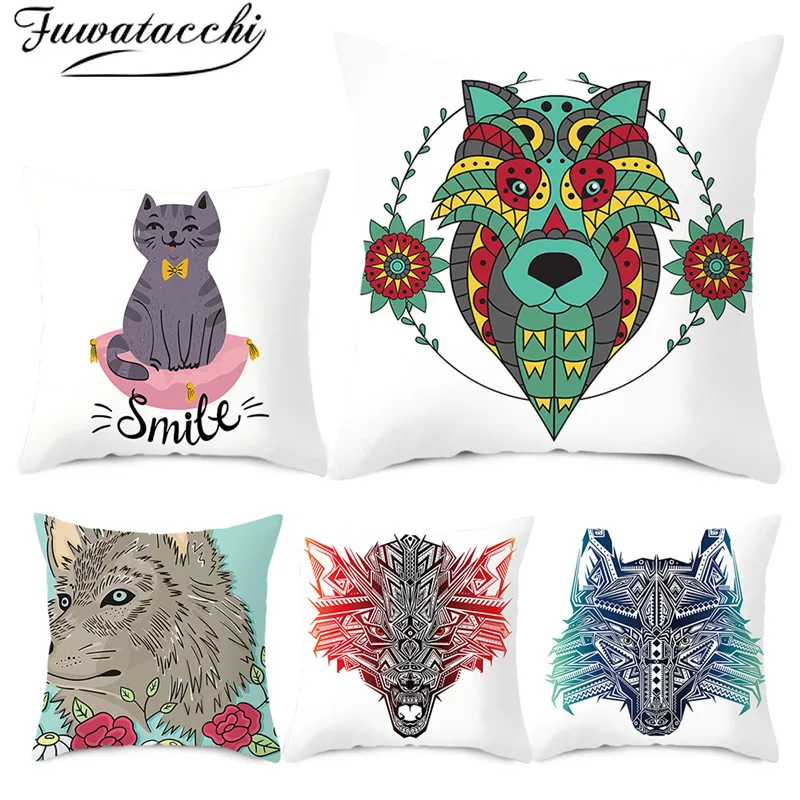 Fuwatacchi Wolf and Cat Pattern Cushion Pink Flamingos Covers Pillows Cover Polyester Pillowcase for Home Sofa Decorative Pillow
Fuwatacchi Wolf and Cat Pattern Cushion Pink Flamingos Covers Pillows Cover Polyester Pillowcase for Home Sofa Decorative Pillow