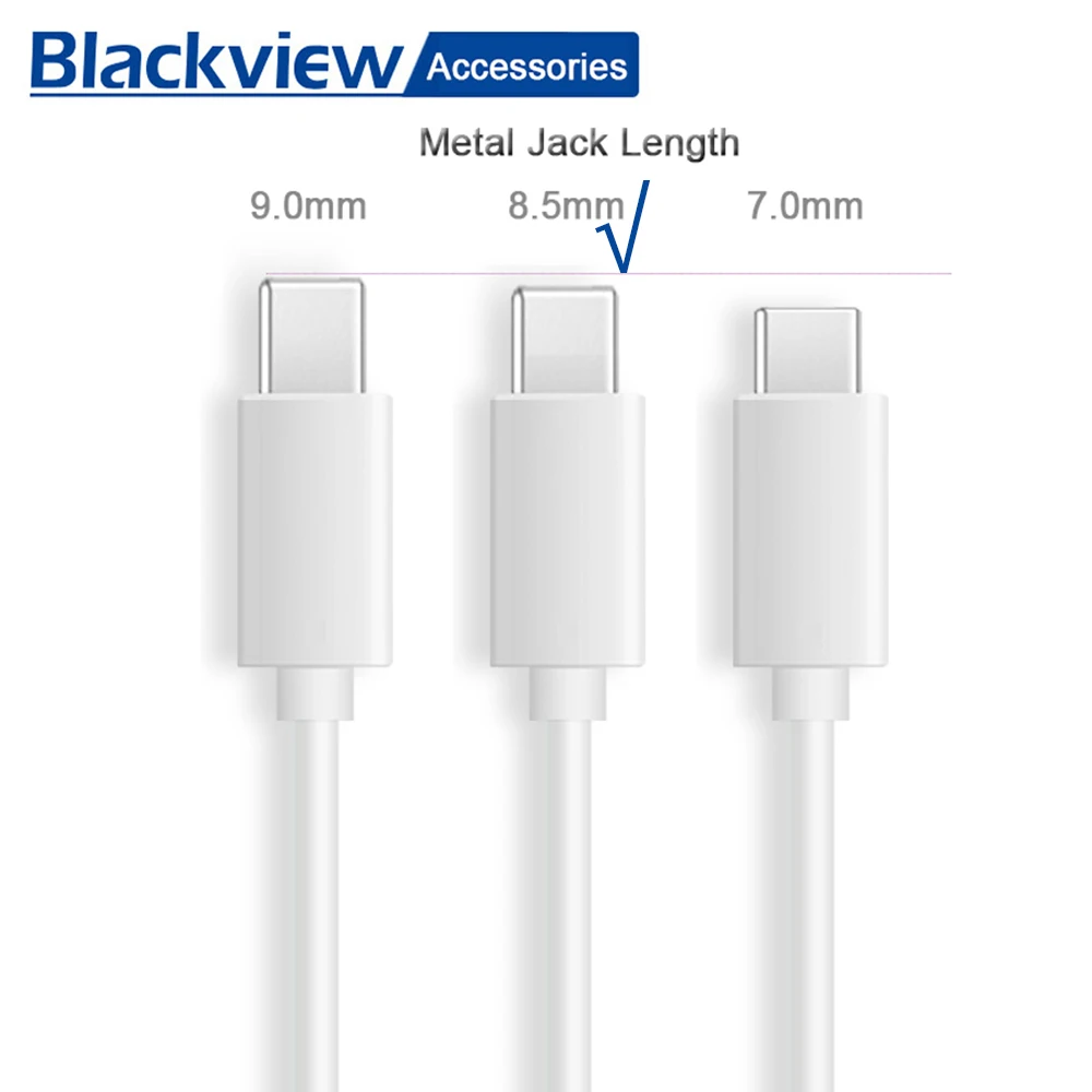 Оригинальный USB-кабель Blackview Type-C (длина 8 5 мм) для BV9100/BV9600Pro / BV8000PRO P10000PRO S8 |