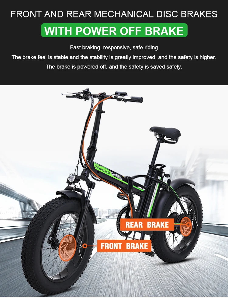 Best Electric bike 20 inch eBike snowbike 48V 15AH lithium battery hidden Adult commuter bike electric bicycle 7