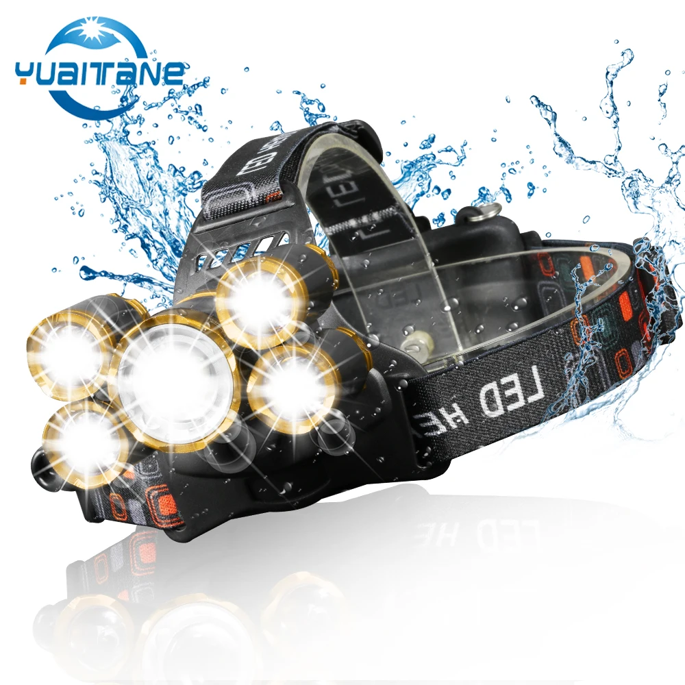1*T6+4XPE LED Headlight 4 Modes Headlamps Zoomable LED Headlamp Rechargeable Head Lamp Flashlight By 2*18650 Battery For Camping
1*T6+4XPE LED Headlight 4 Modes Headlamps Zoomable LED Headlamp Rechargeable Head Lamp Flashlight By 2*18650 Battery For Camping