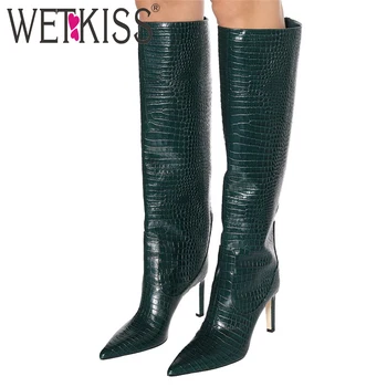 WETKISS Emboss Pu Boots Women Knee High Boot Pointed Toe Party Shoes Female Fashion High Heels Shoes Ladies Winter Plus Size 48
WETKISS Emboss Pu Boots Women Knee High Boot Pointed Toe Party Shoes Female Fashion High Heels Shoes Ladies Winter Plus Size 48
