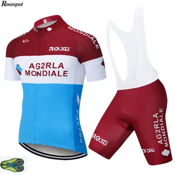 

2020 TEAM AG2R Blue Pro Cycling Jersey Bibs Shorts Suit 20D Gel Ropa Ciclismo Mens Summer Quick Dry Bicycling Maillot Wear