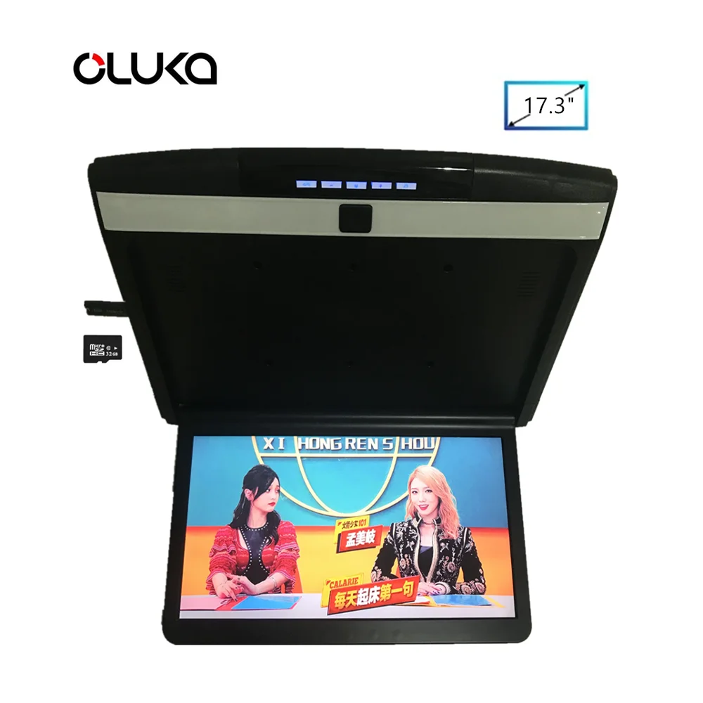 17.3 Inch Roof Flip Down Mount Monitor 1080 P IR FM Transmitter USB SD HDMI Built-In Speaker Memory Playback Full View Screen
17.3 Inch Roof Flip Down Mount Monitor 1080 P IR FM Transmitter USB SD HDMI Built-In Speaker Memory Playback Full View Screen
