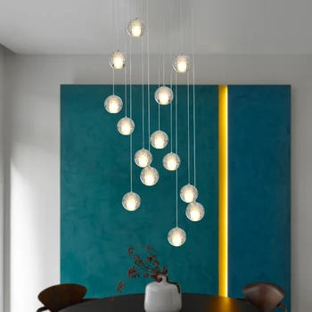 Modern Crystal Glass Ball Pendant Lights Nordic Hotel Hall Living Room Hanglamp Art Lustres Kitchen Lighting Luxury Pendant Lamp
Modern Crystal Glass Ball Pendant Lights Nordic Hotel Hall Living Room Hanglamp Art Lustres Kitchen Lighting Luxury Pendant Lamp