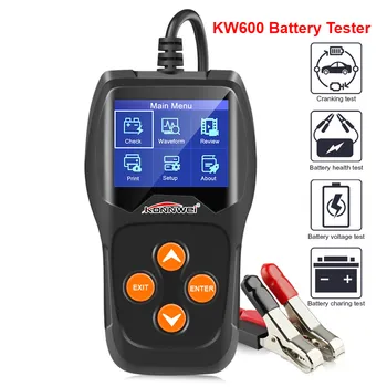 KONNWEI KW600 Car Battery Tester 12V 100 to 2000CCA 12 Volts Battery Testing Tool For Auto Motorcycles Car Battery Inspectoin
KONNWEI KW600 Car Battery Tester 12V 100 to 2000CCA 12 Volts Battery Testing Tool For Auto Motorcycles Car Battery Inspectoin