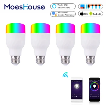 WiFi Smart Light Bulb Intelligent Colorful LED Lamp 7W RGBW APP Remote Control Works with Alexa Google for Smart Home E27 E26
WiFi Smart Light Bulb Intelligent Colorful LED Lamp 7W RGBW APP Remote Control Works with Alexa Google for Smart Home E27 E26