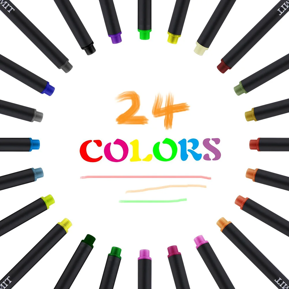 24 Colors Painting Pen Fine Waterborne Hook Pen Painting Set Diary Notepad Sketching Hand Account Stationery Art Supplies
24 Colors Painting Pen Fine Waterborne Hook Pen Painting Set Diary Notepad Sketching Hand Account Stationery Art Supplies
