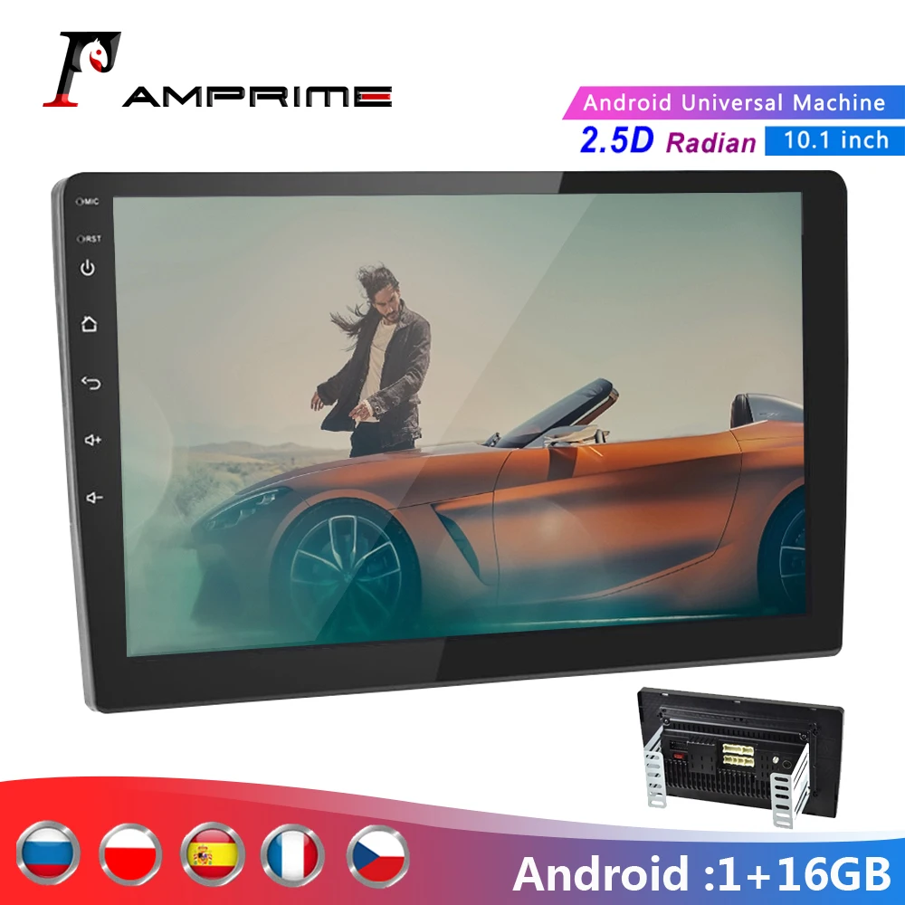 Автомобильный мультимедийный плеер AMPrime 10 1 дюйма Android 2 din стерео радио Bluetooth Wi Fi