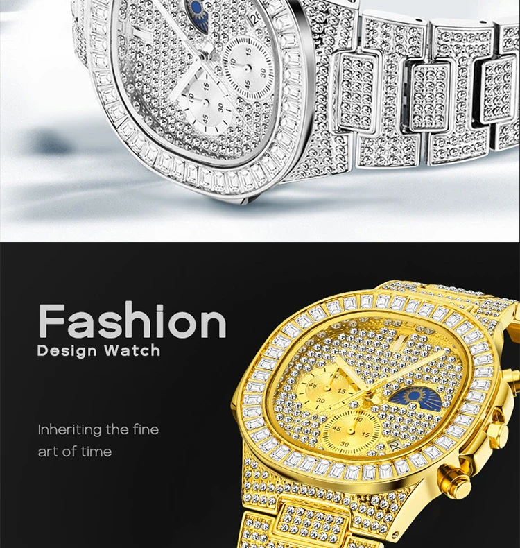 Ice Out Waterproof Hip Hop Wristwatch Jewelry For Men Gift Man Watch Luxury Brand Stainless Steel Silver Watches 9 H57d8b7233c024ef1aed27ef9c99719f4z