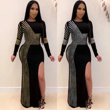 Sexy Hot Diamond Round Neck Split Long Sleeve Dress Nightclub Dress Robe Vintage Party Dresses Elegant Dresses for Women Women's
Sexy Hot Diamond Round Neck Split Long Sleeve Dress Nightclub Dress Robe Vintage Party Dresses Elegant Dresses for Women Women's