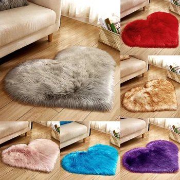 Soft Shaggy Carpet Love Heart Rugs Artificial Wool Sheepskin Hairy Mat Faux Fluffy Mats NO Lint Carpet For Living Room
Soft Shaggy Carpet Love Heart Rugs Artificial Wool Sheepskin Hairy Mat Faux Fluffy Mats NO Lint Carpet For Living Room