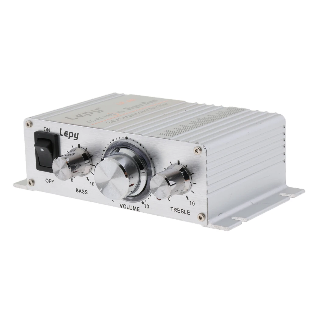 Lepy 2*15W 2 CH Hi-Fi Stereo Audio Car Home Output Power Amplifier Speaker DC12V for Mobile Phone MP3 PC Silver
Lepy 2*15W 2 CH Hi-Fi Stereo Audio Car Home Output Power Amplifier Speaker DC12V for Mobile Phone MP3 PC Silver