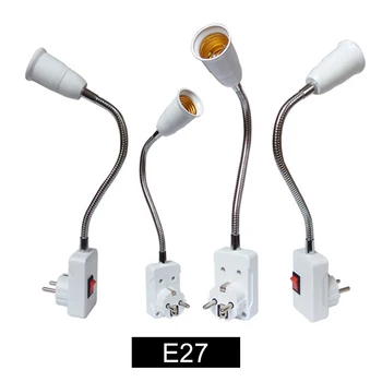 E27 bulb adapter socket LED portable converter wall base holder screw socket EU plug white + silver
E27 bulb adapter socket LED portable converter wall base holder screw socket EU plug white + silver