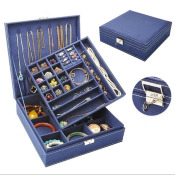 Fashion Flannel Locked Square Jewelry Box Simple 2 Layers Cosmetic Storage Bag Necklace Ring Storage Box
Fashion Flannel Locked Square Jewelry Box Simple 2 Layers Cosmetic Storage Bag Necklace Ring Storage Box