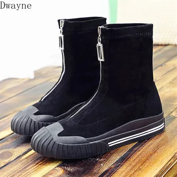 2019 autumn new booties female shell head front zipper Martin boots comfortable flat bottom net red wild casual boots
2019 autumn new booties female shell head front zipper Martin boots comfortable flat bottom net red wild casual boots